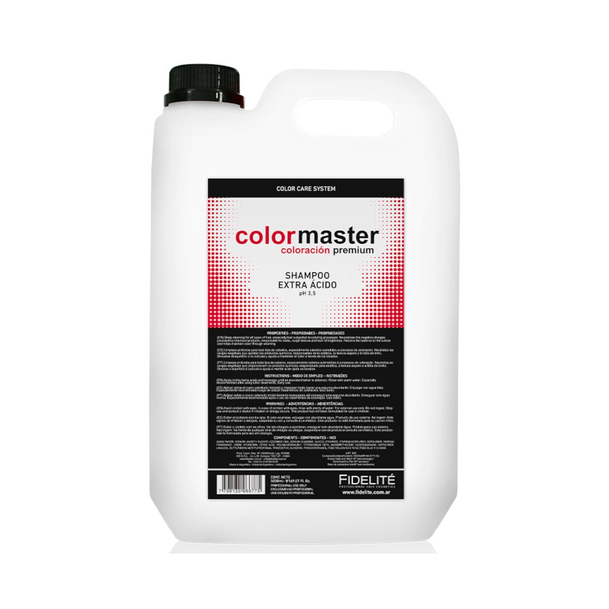 Shampoo ColorMaster Extra Ácido 5l